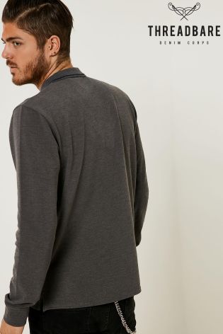 Threadbare Long Sleeve Polo Shirt